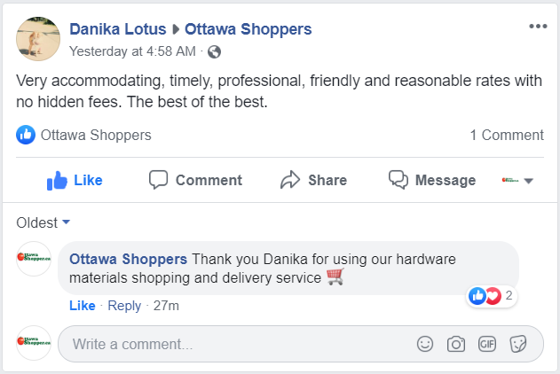 Ottawa Shoppers reviews